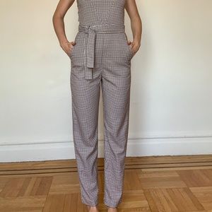& Other Stories Gingham Jumpsuit